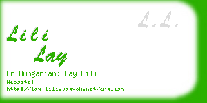 lili lay business card